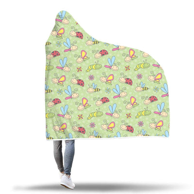 Hooded Blanket Plaid à capuche Dessin Insectes - Taille adulte et enfant Dessin The Sexy Scientist