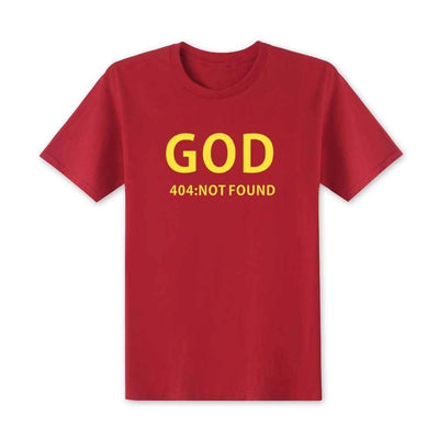 T-Shirt Rouge 3 / XS T-Shirt "GOD 404 NOT FOUND" The Sexy Scientist
